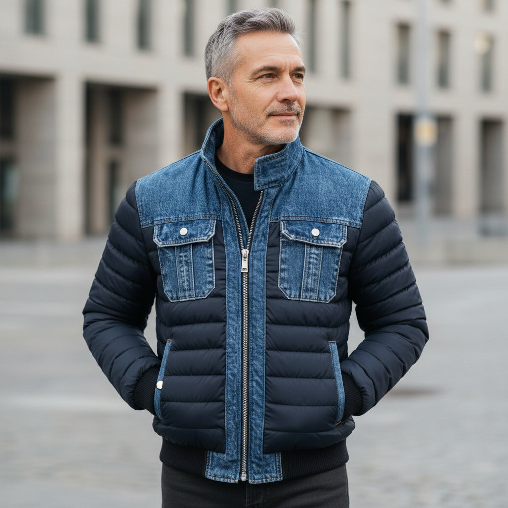 Jori™ | Stilfuld Vatteret Denimjakke