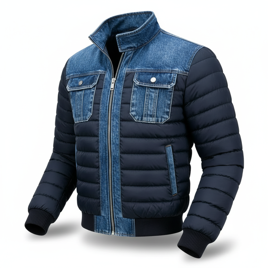 Jori™ | Stilfuld Vatteret Denimjakke