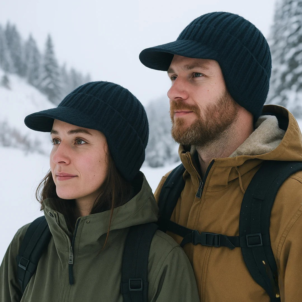 Fjordwarm – Skandinavisk Vinterhue Med Høreværn (unisex, én størrelse passer alle)
